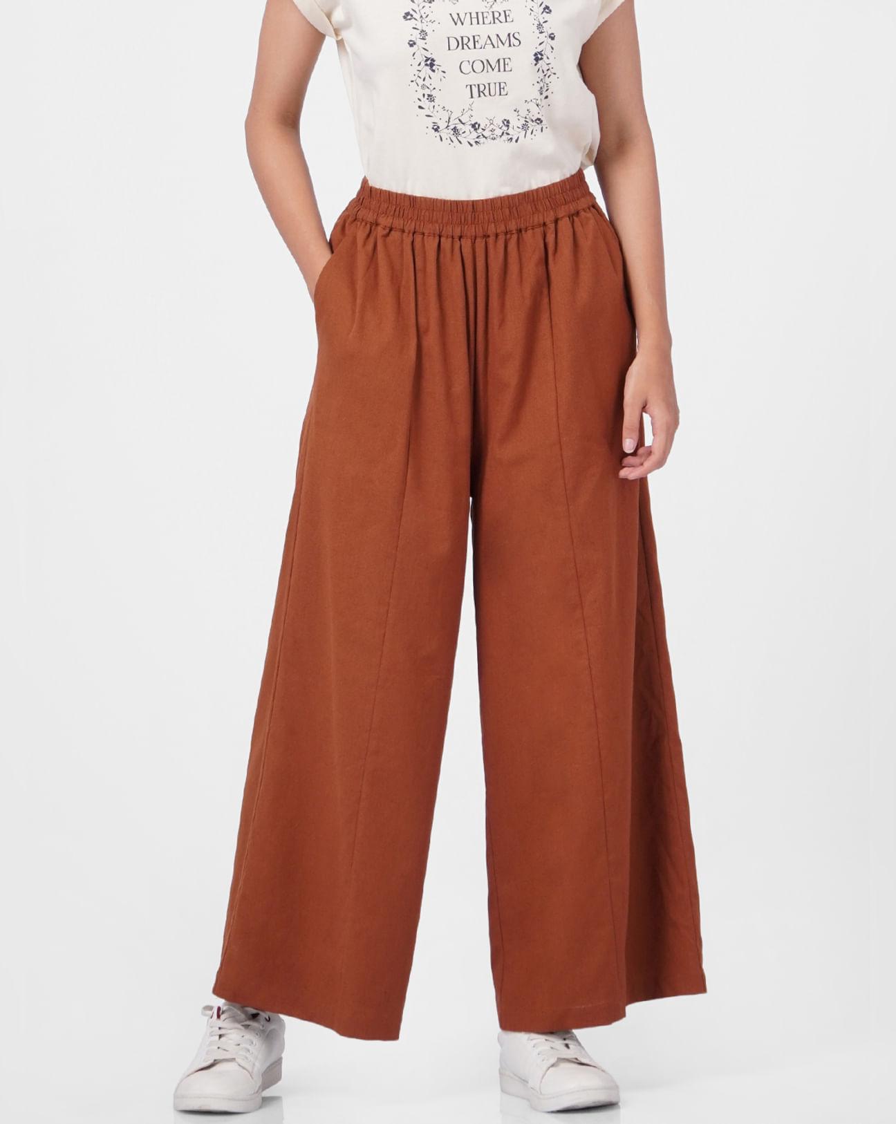 white plain coloured trousers