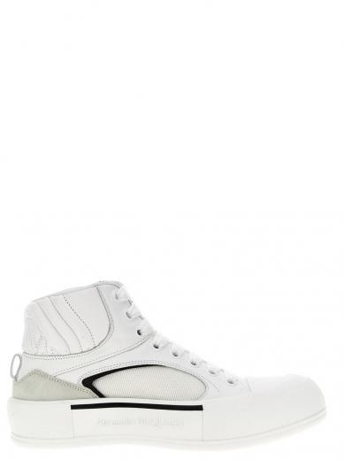 white plimsoll sneakers