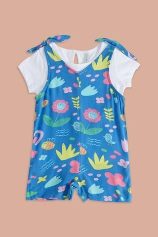 white print casual baby regular fit dungaree