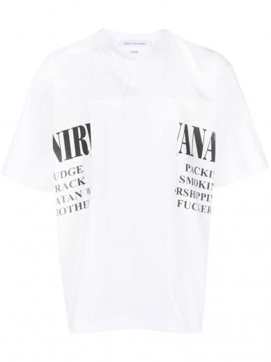 white printed t-shirt