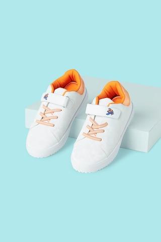 white printeded casual boys casual shoes