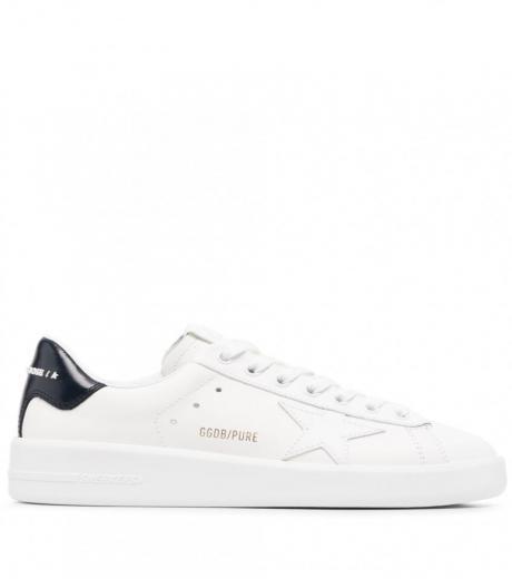 white pure star leather sneakers