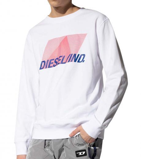 white pyramid brand logo sweater