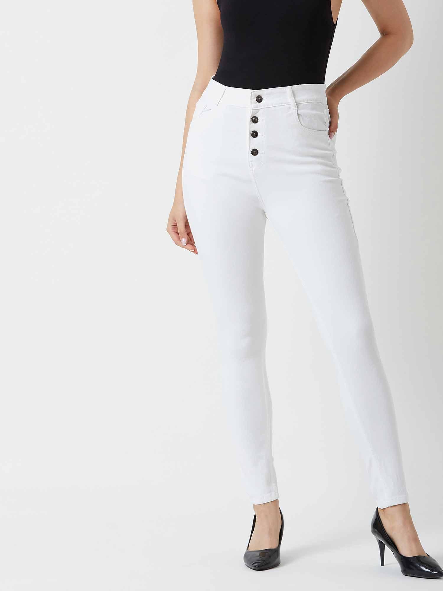 white relaxed jeans