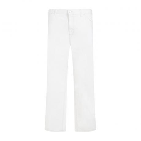 white rinsed cotton pants