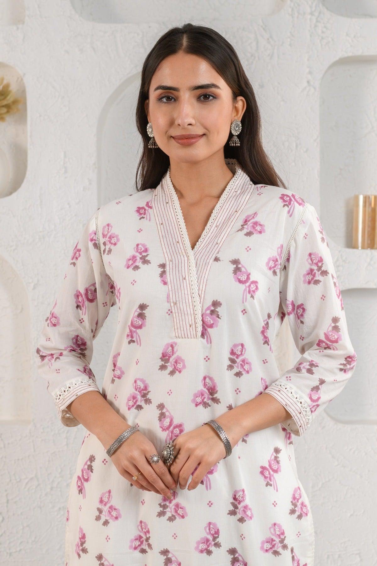 white rose kurta