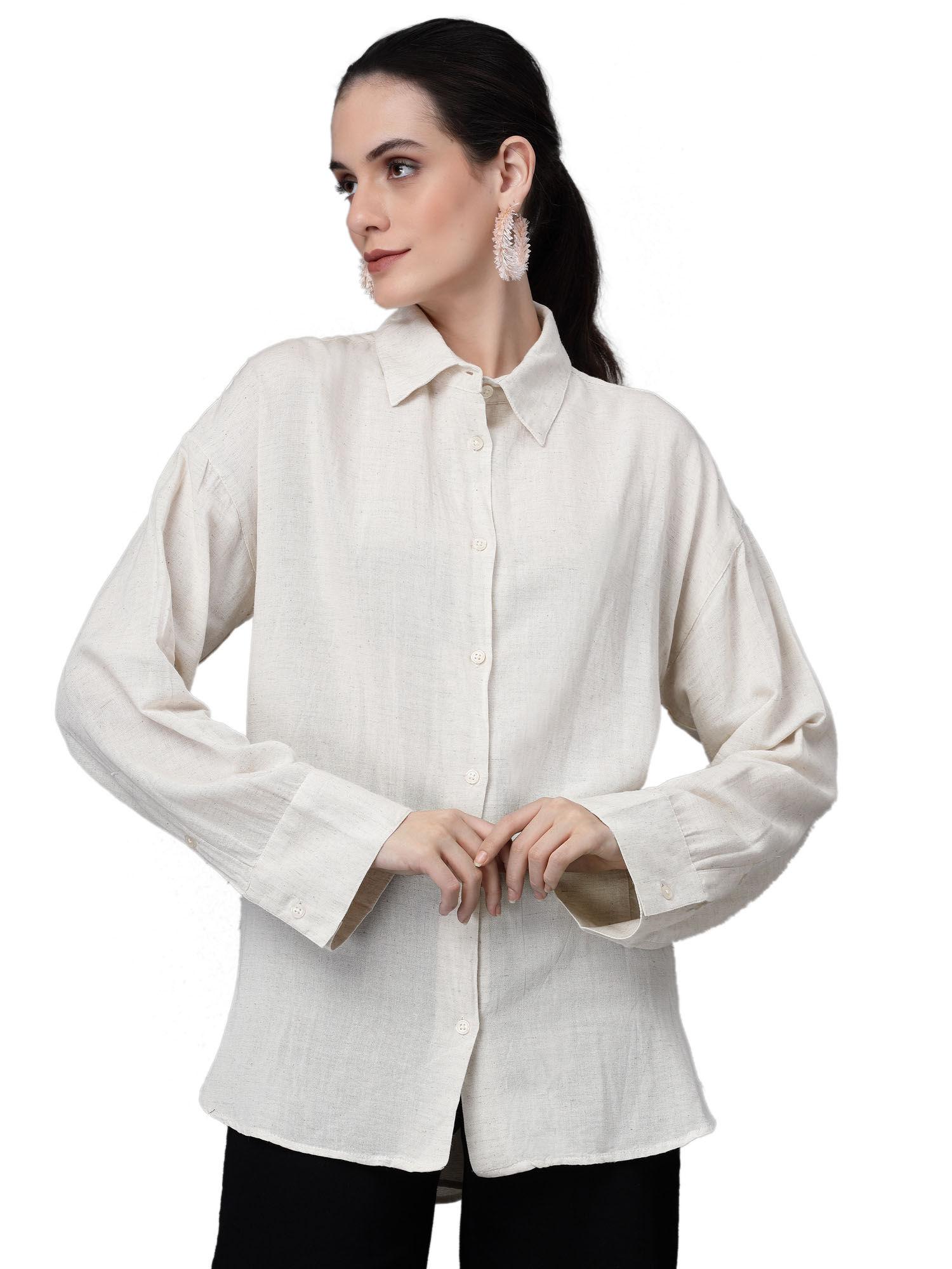 white shirt for women and girls collar casual shirts