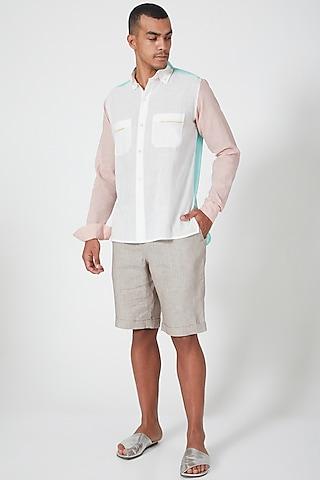 white shirt with patch pockets