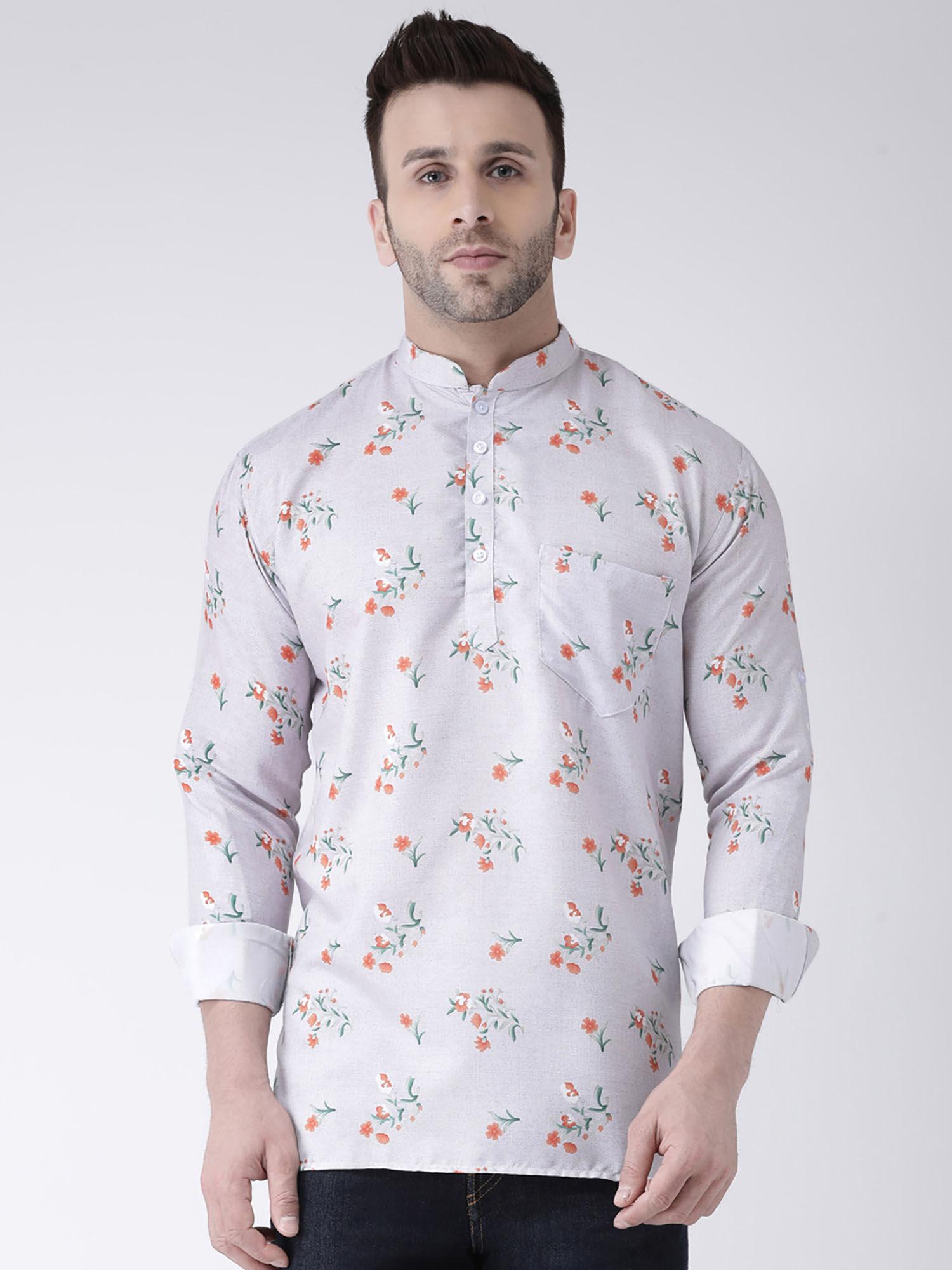 white short shirt style kurta