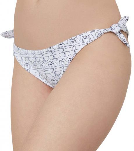 white side tie bikini bottom