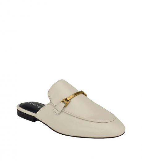 white sidoll almond toe mules