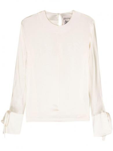 white silk rachel blouse