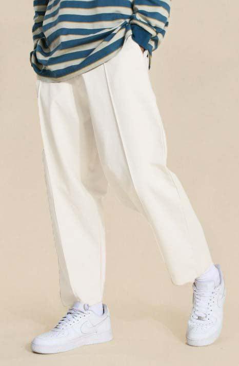 white skate fit pants