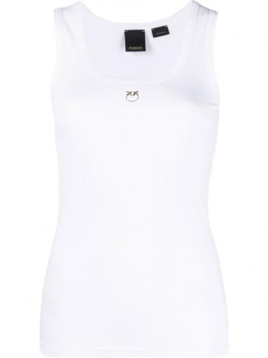 white sleeveless top