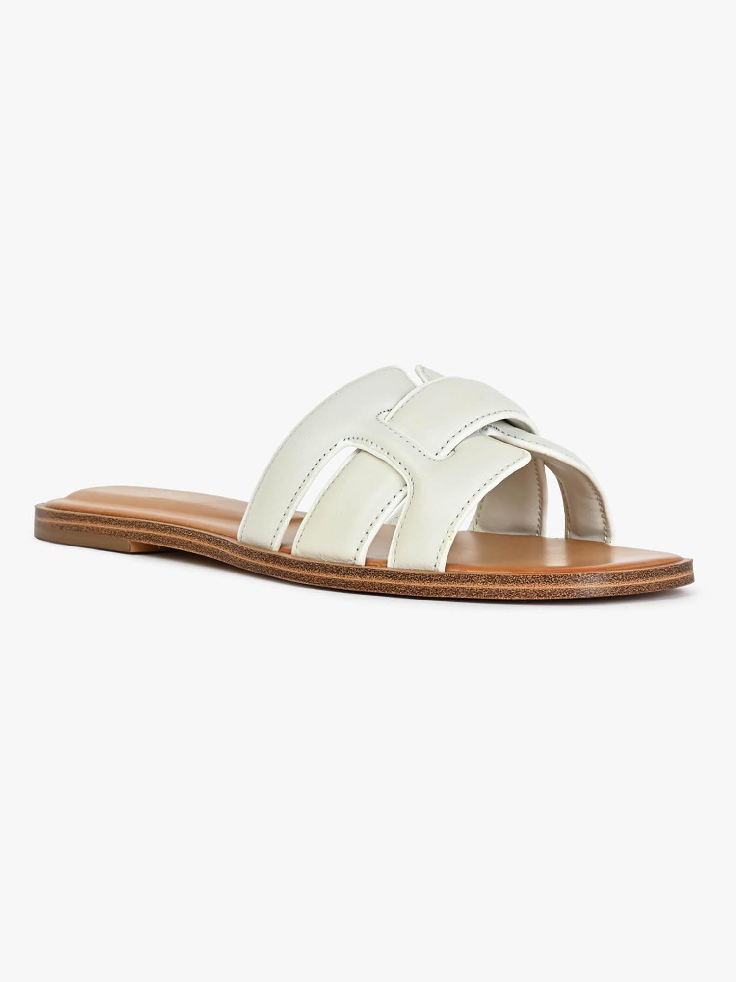 white slide flats