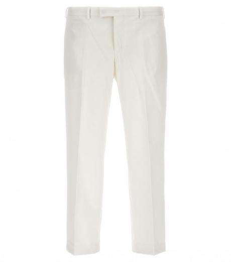 white slim fit pants