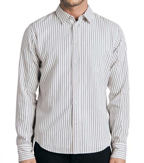 white slim fit striped shirt