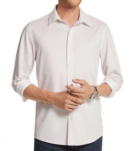 white slim fit woven shirt