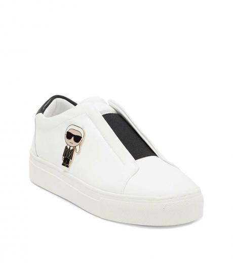 white slip-on sneakers