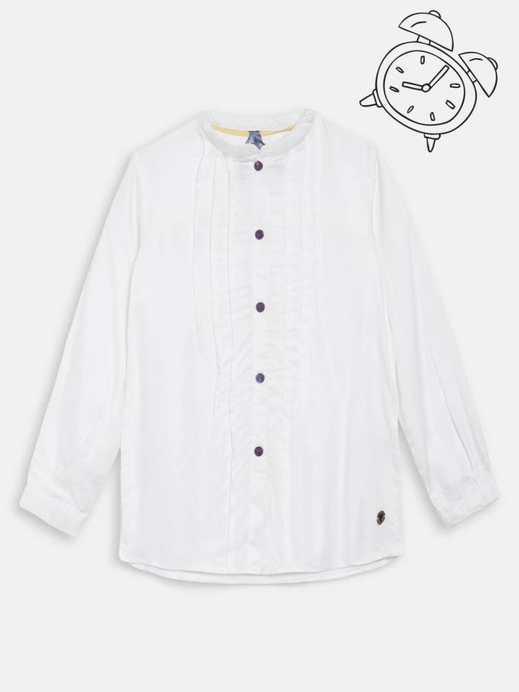 white solid collar top