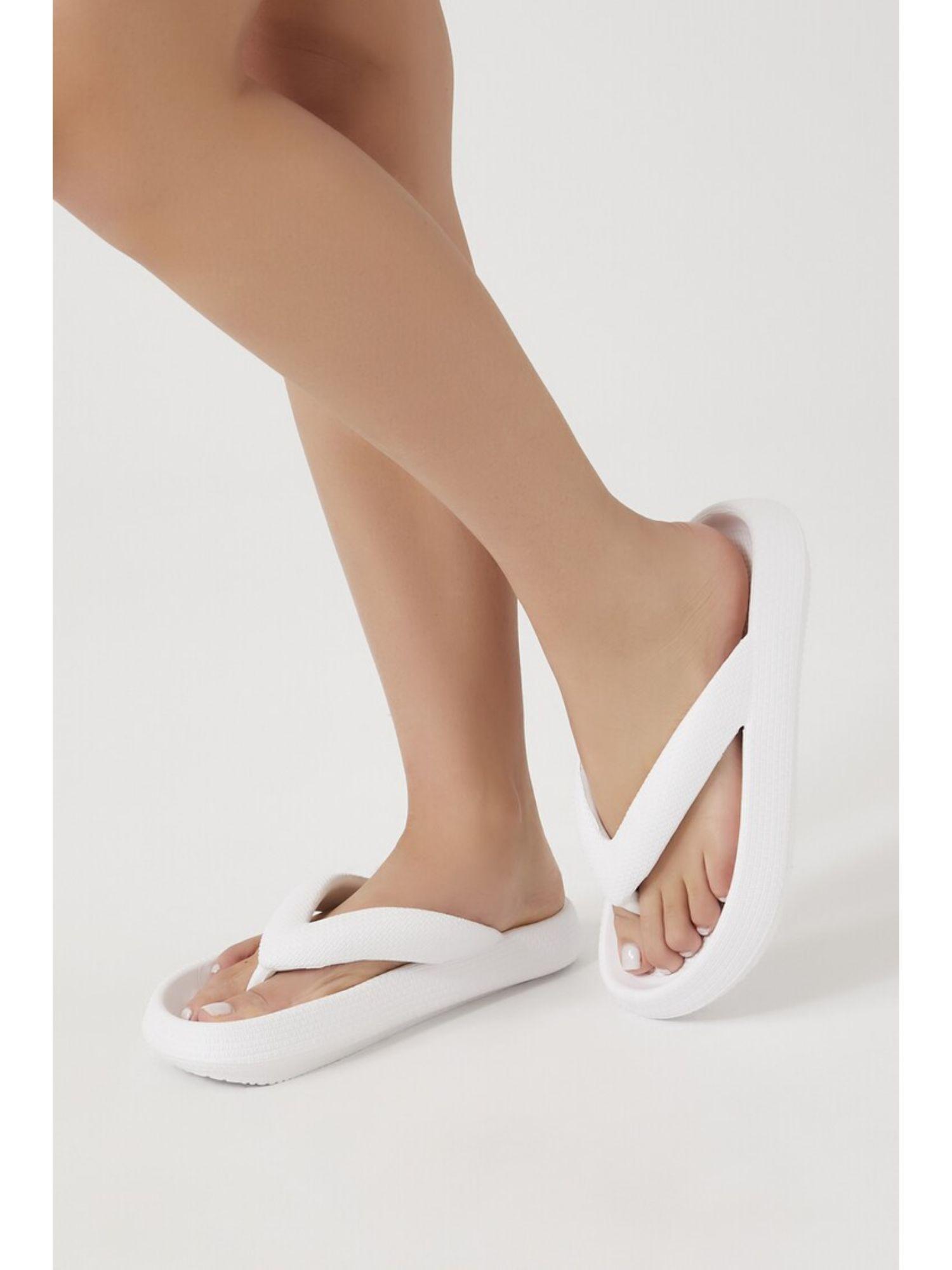 white solid flats