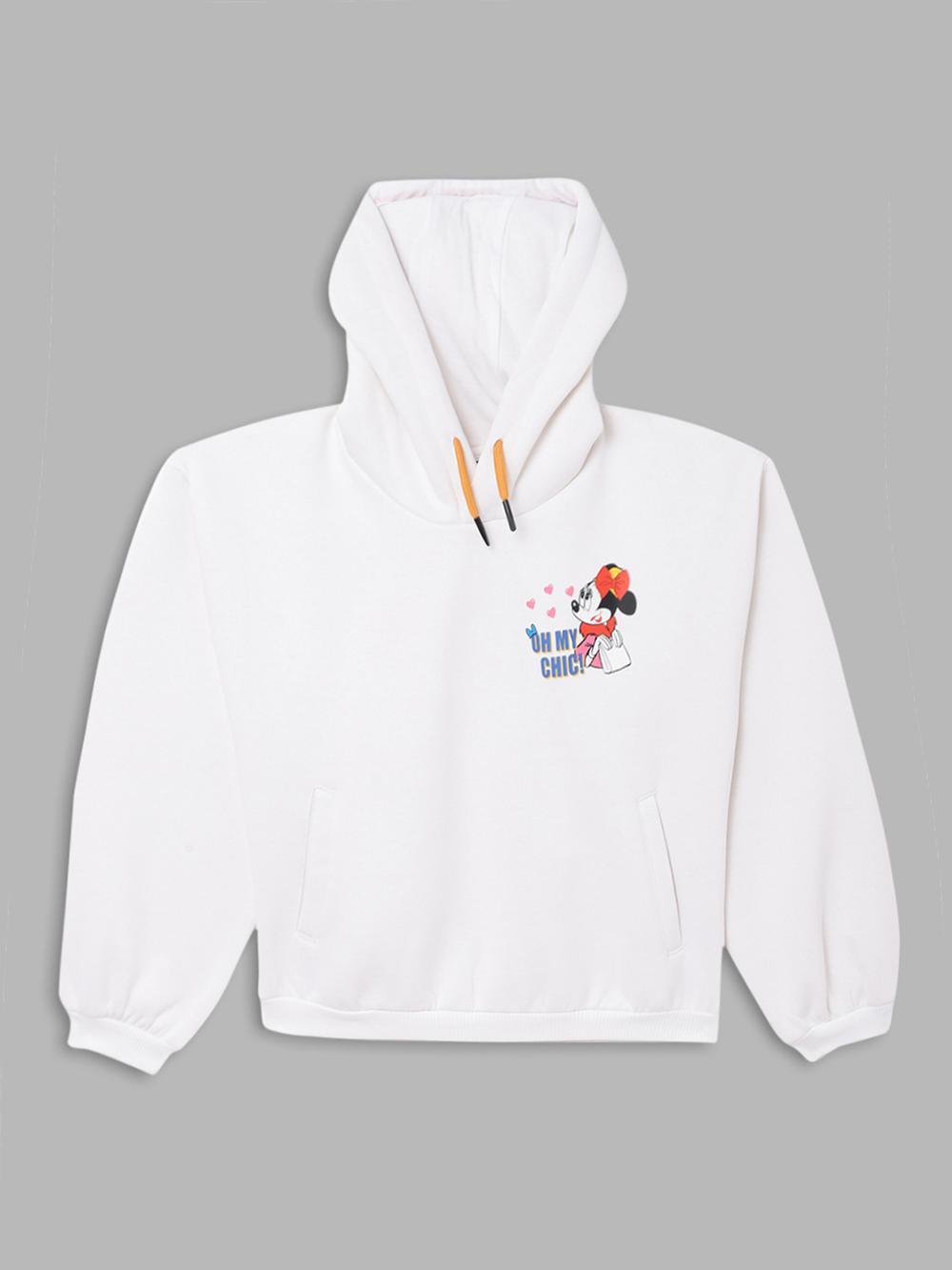 white solid hooded sweatshirt