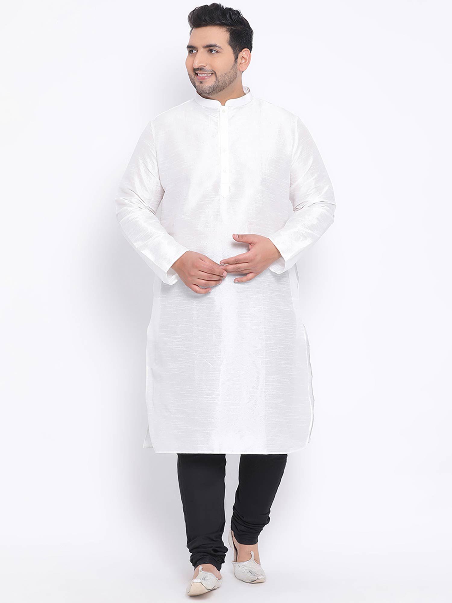 white solid kurta