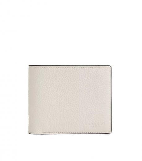 white solid logo wallet