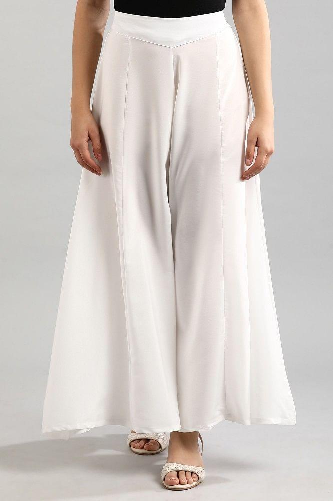 white solid palazzos