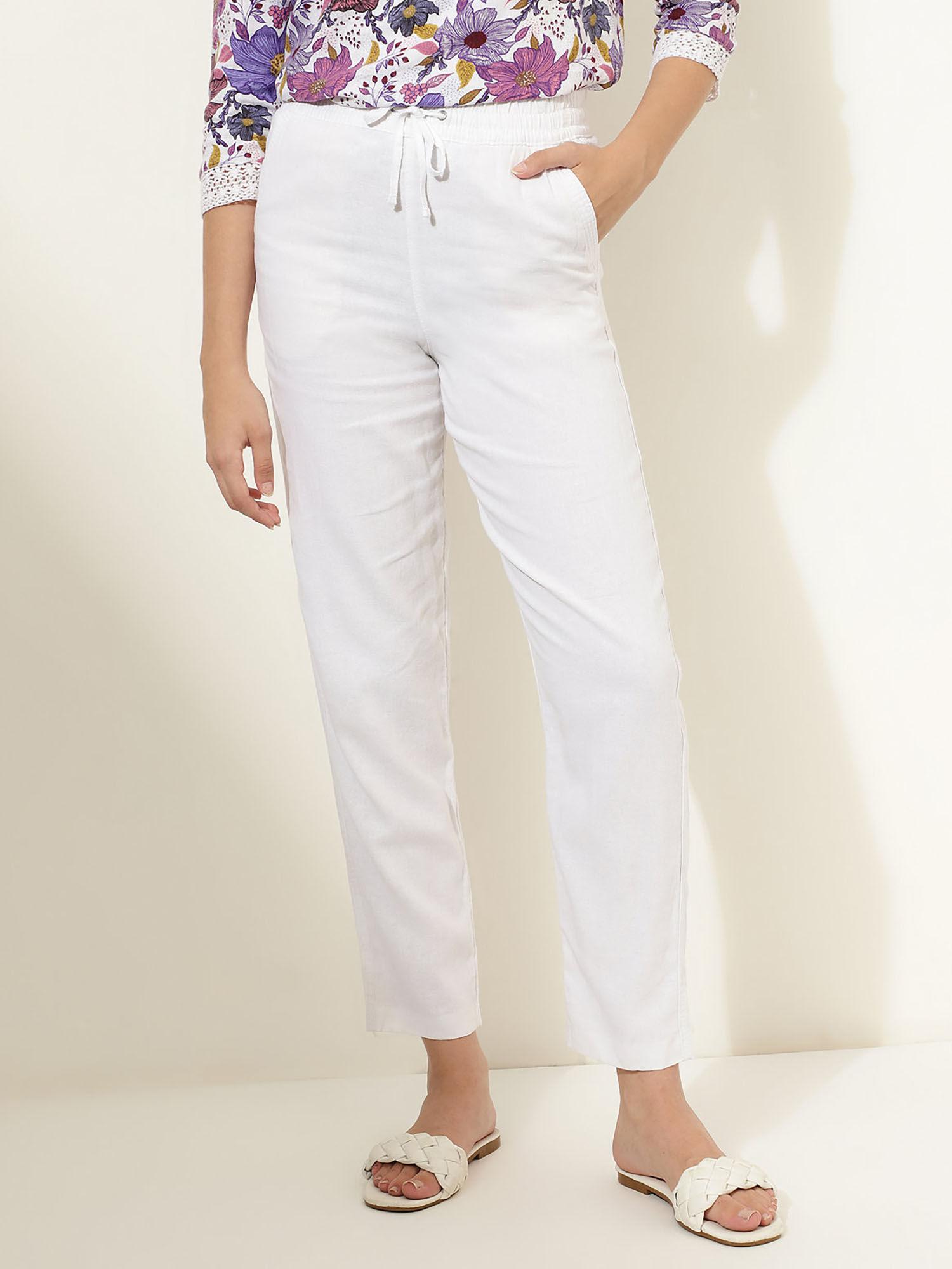 white solid pant