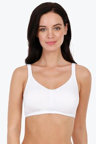 white solid women comfort fit bra