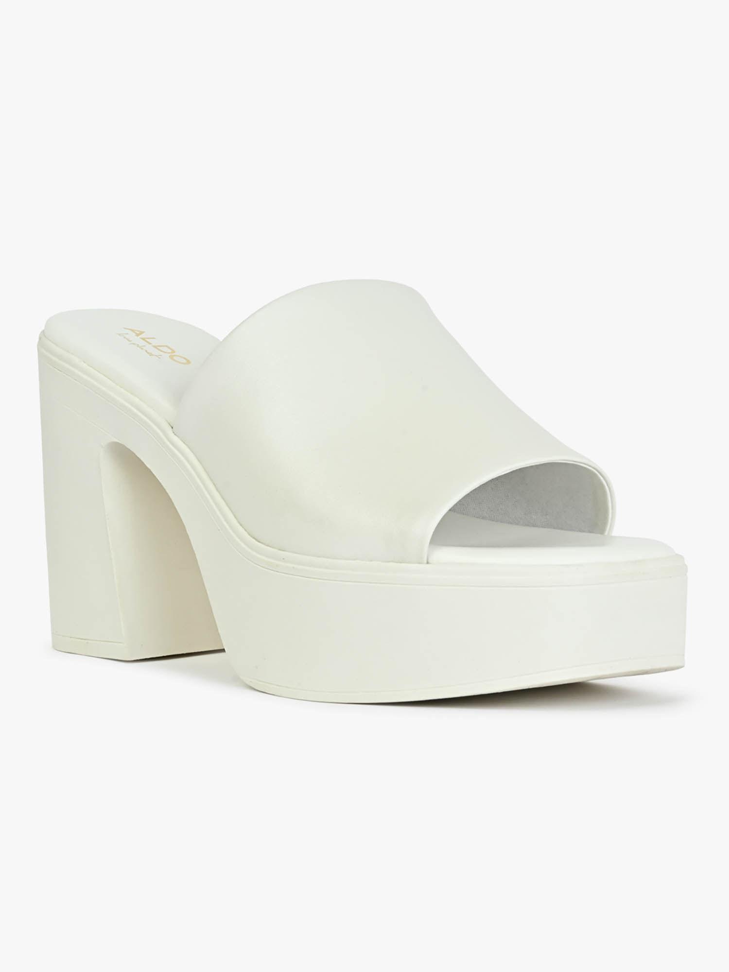 white square toe block sandal heels