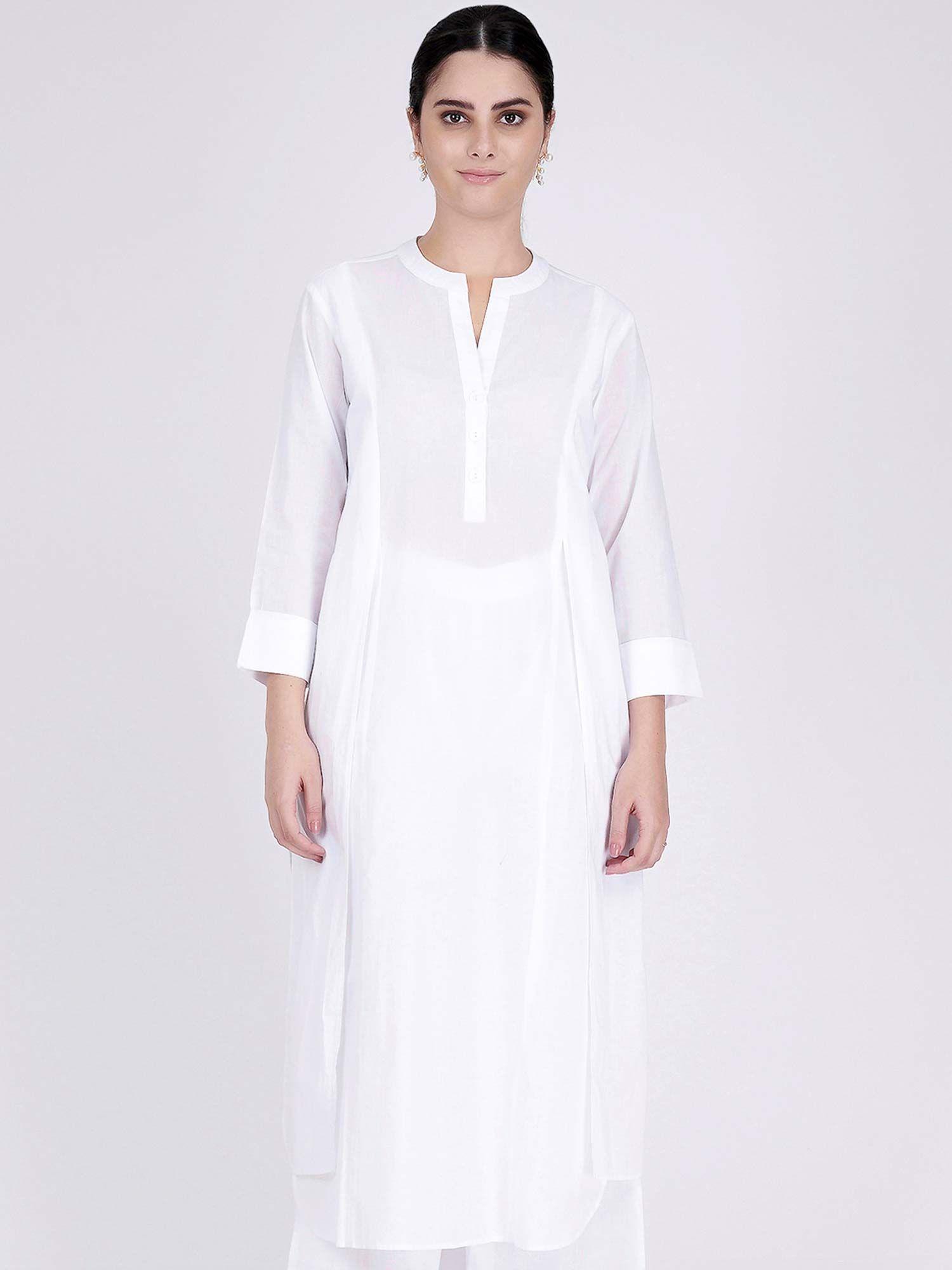 white straight kurta