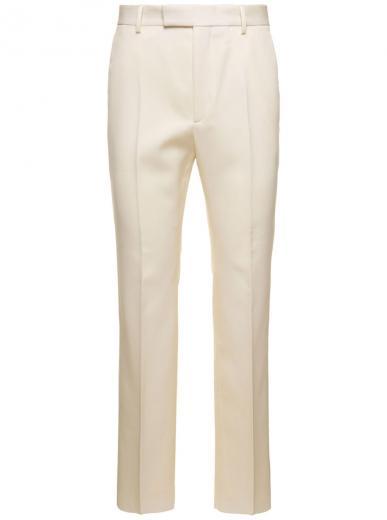 white straight-leg pants