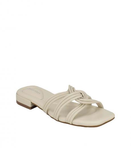 white strappy sandals