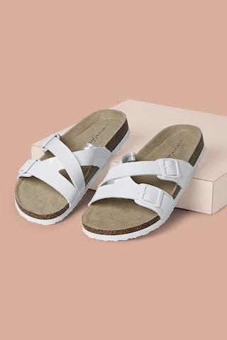 white stripe casual women comfort sandals