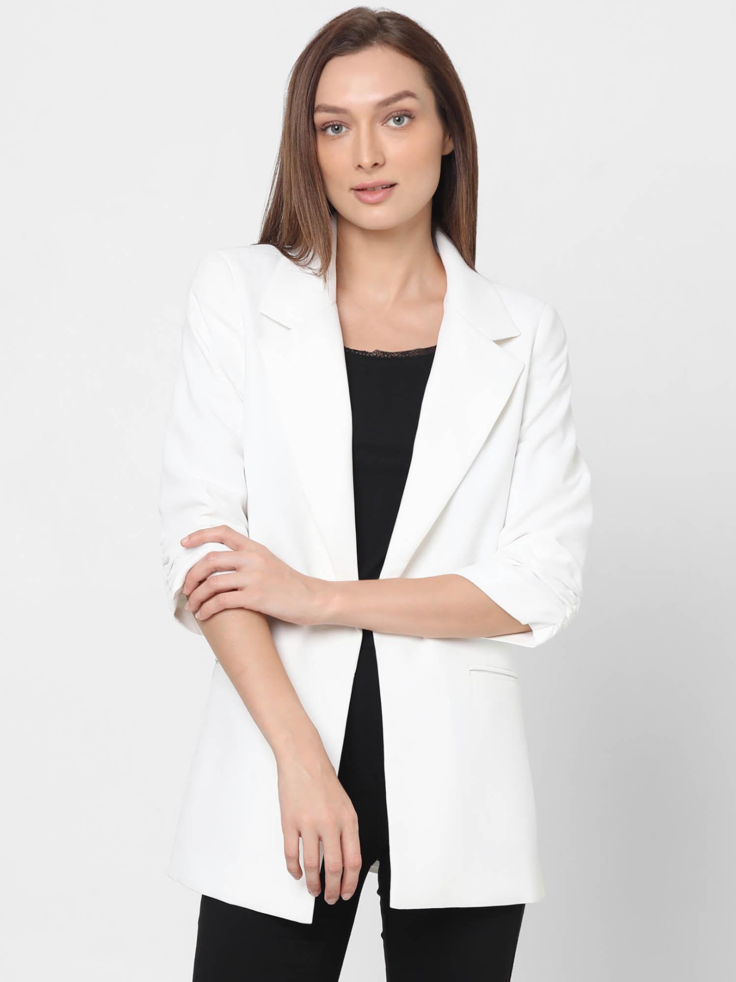 white tailored blazer