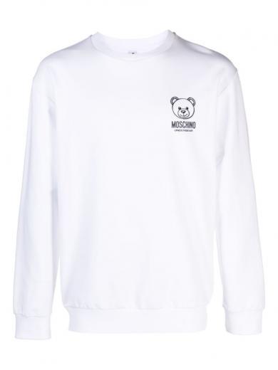 white teddy bear print sweatshirt