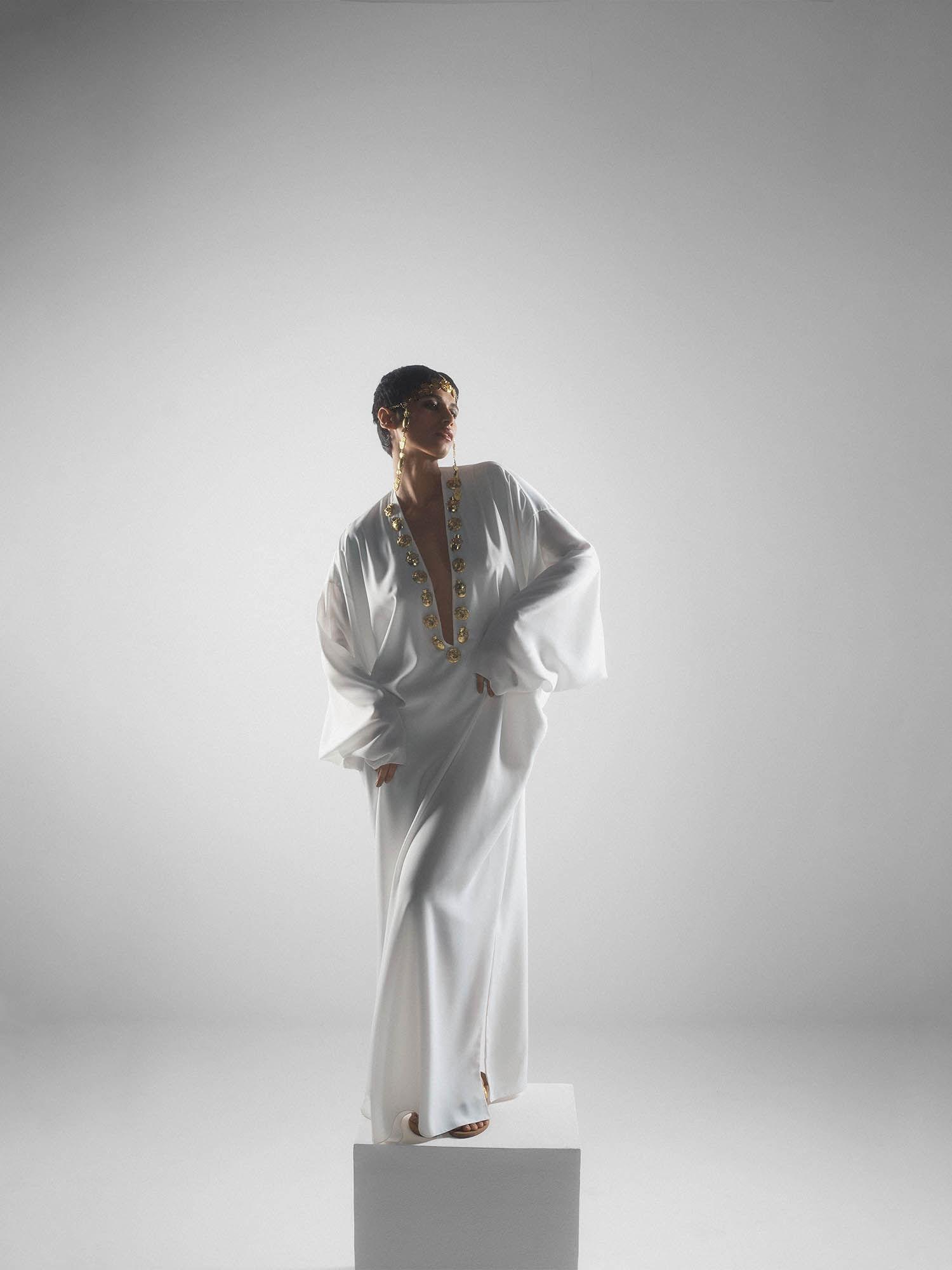 white the rann kaftan dress