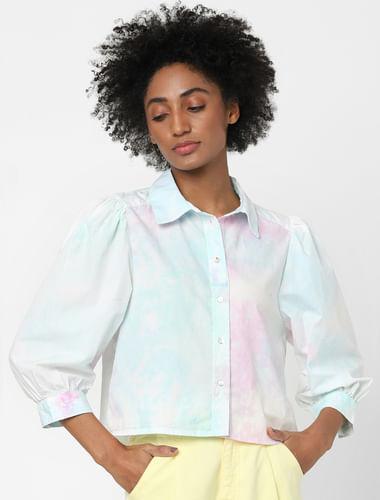 white tie dye shirt