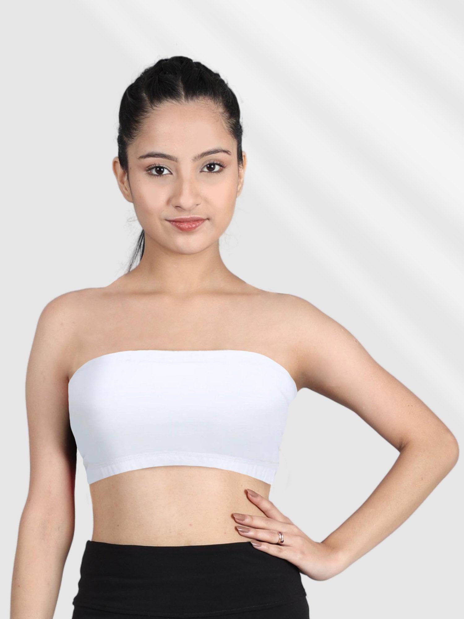 white tube beginners bra for teenagers girls