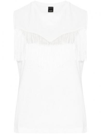 white twilight fringed top