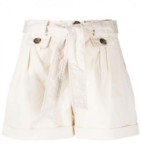 white twill shorts