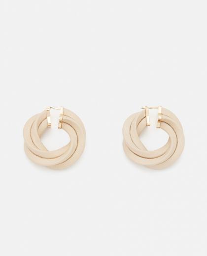 white twist earrings