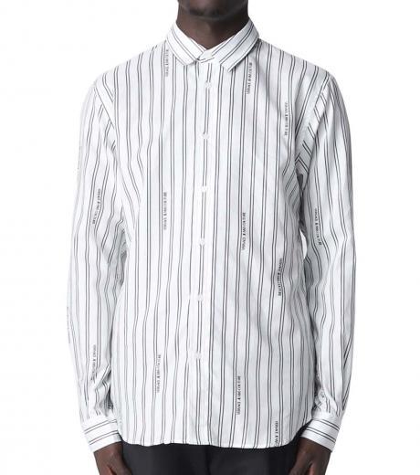 white vertical stripe shirt