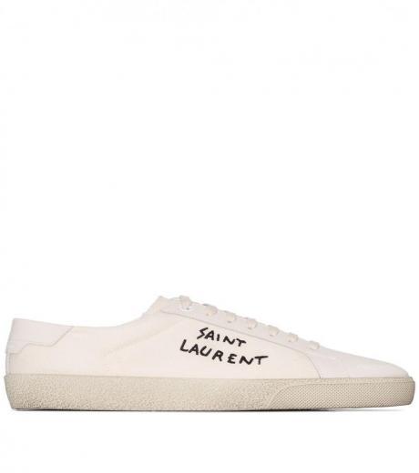 white white court sl/06 canvas sneakers