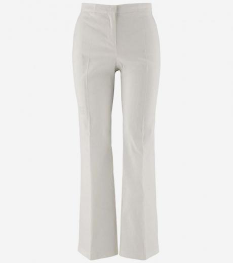 white white flared pants