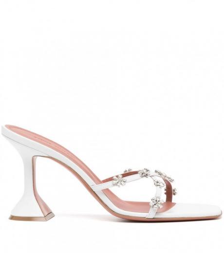 white white lily slip on heels