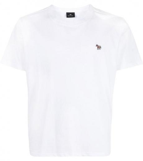 white white logo patch t-shirt