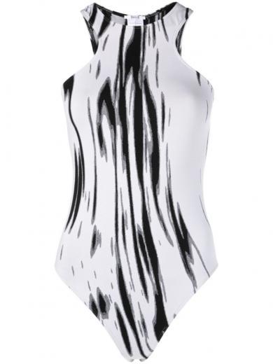 white white paint brush bodysuit